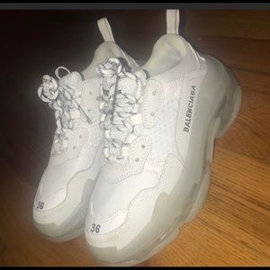 White Balenciaga Triple S sneakers